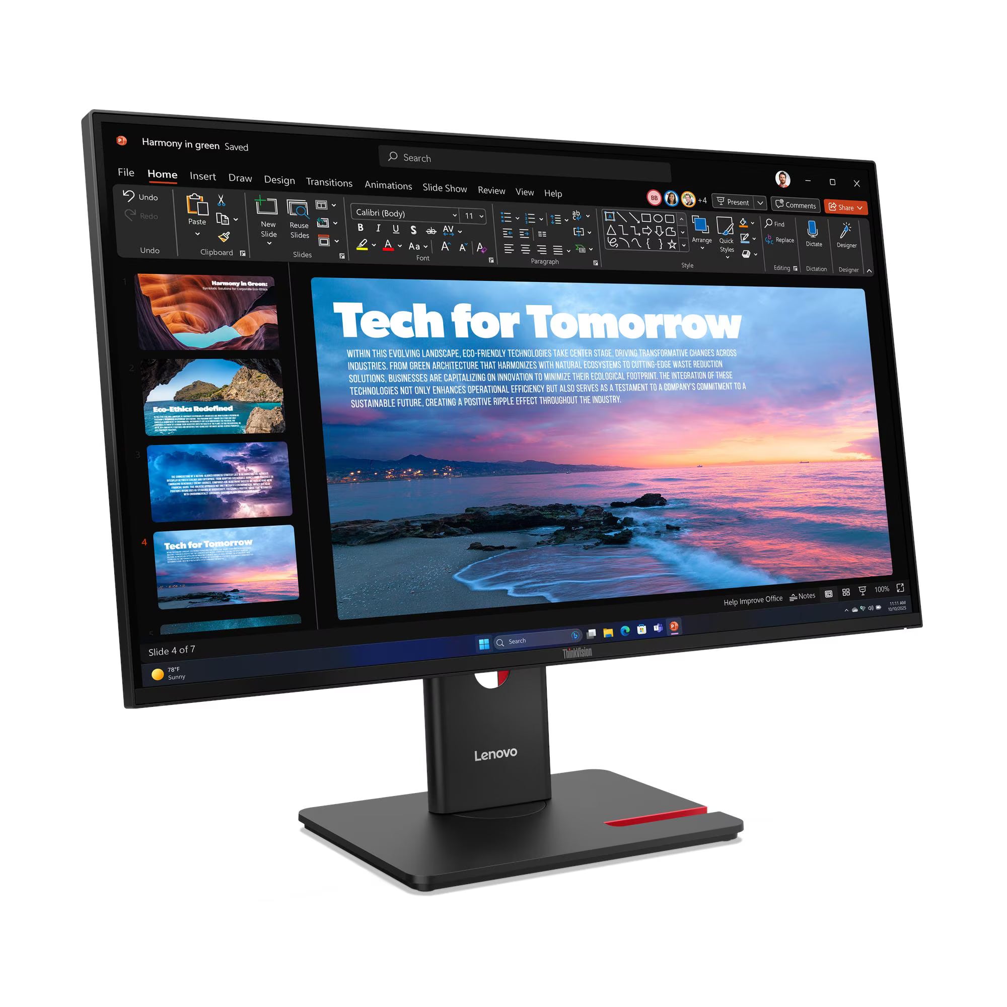מסך Lenovo ThinkVision T27QD-40 27'' 2K-QHD IPS