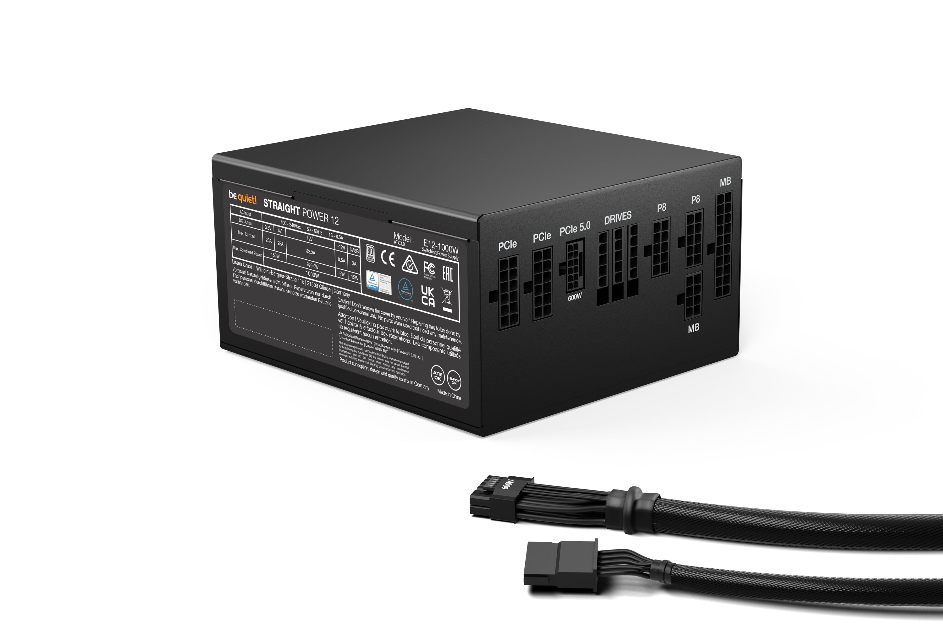 ספק כוח be quiet! STRAIGHT POWER 12 1000W 80+ Platinum
