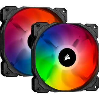 ערכת מאווררים למארז Corsair iCUE SP140 PRO Performance RGB 2x Fans With Lighting Node CORE 140mm