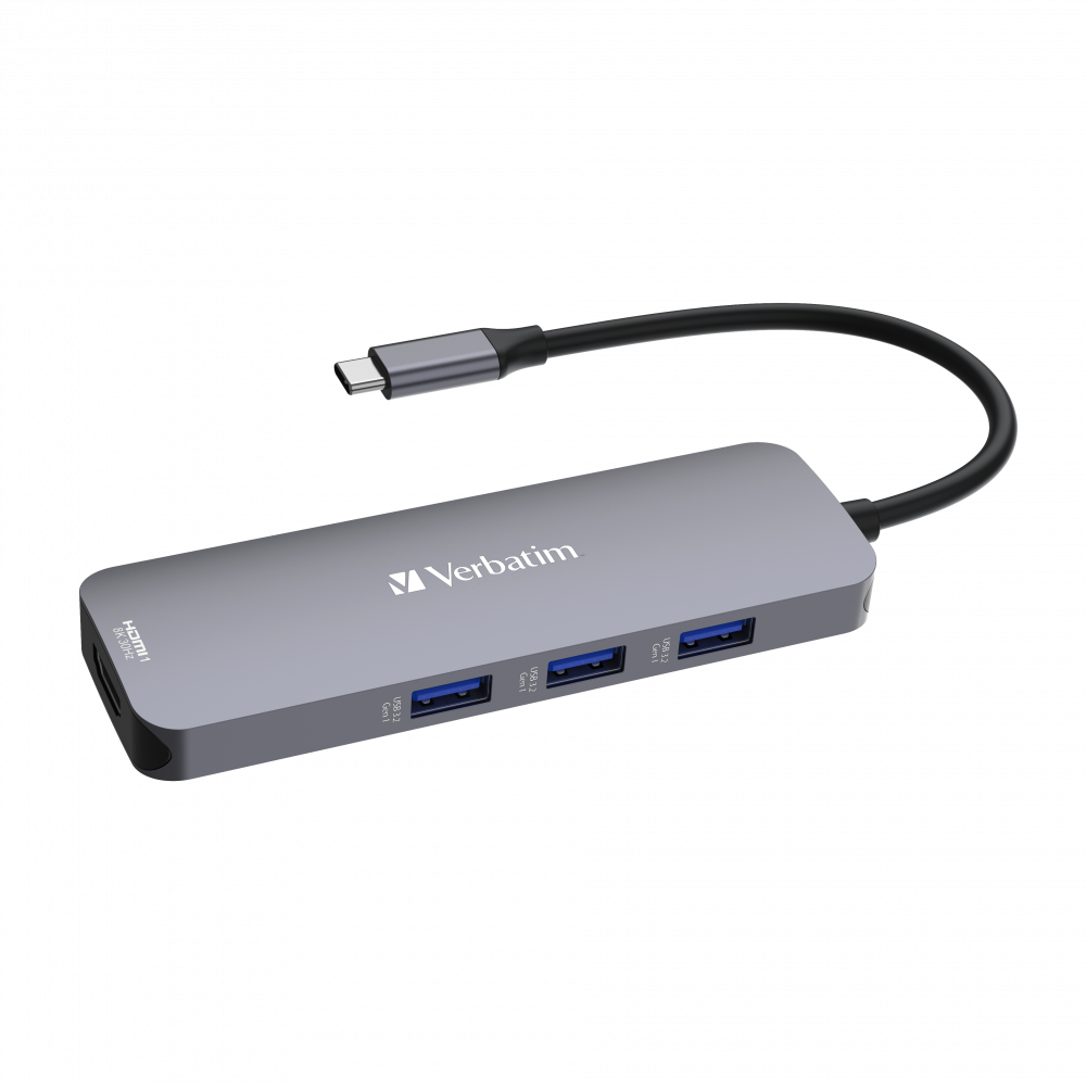 תחנת עגינה Verbatim CMH-08 PD USB HDMI SD Card
