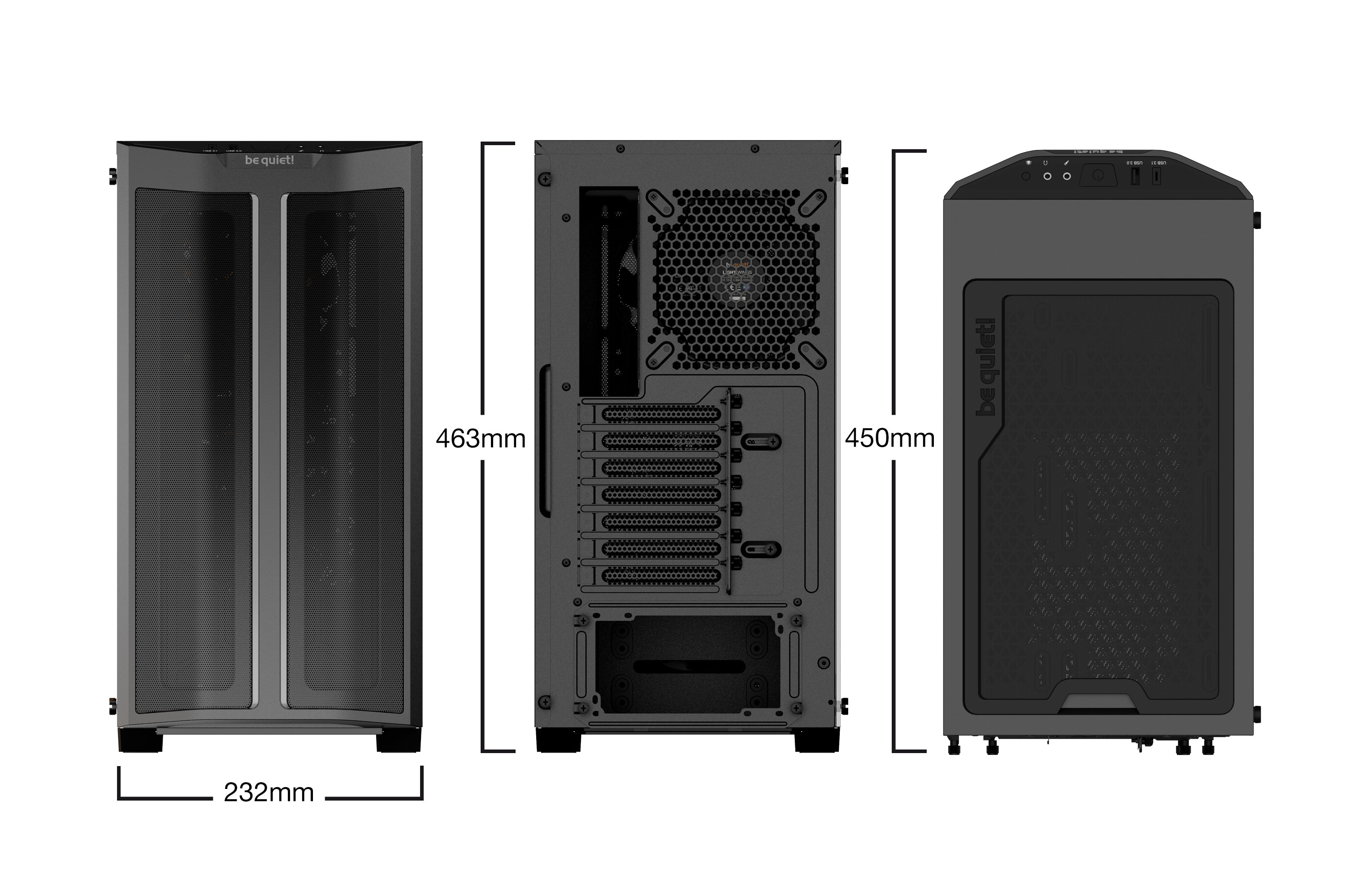 מארז be quiet! PURE BASE 500FX ARGB Black