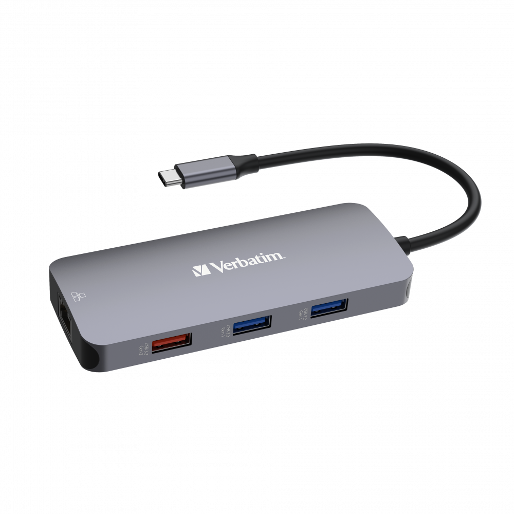 תחנת עגינה Verbatim CMH-09 PD USB HDMI Lan SD Card