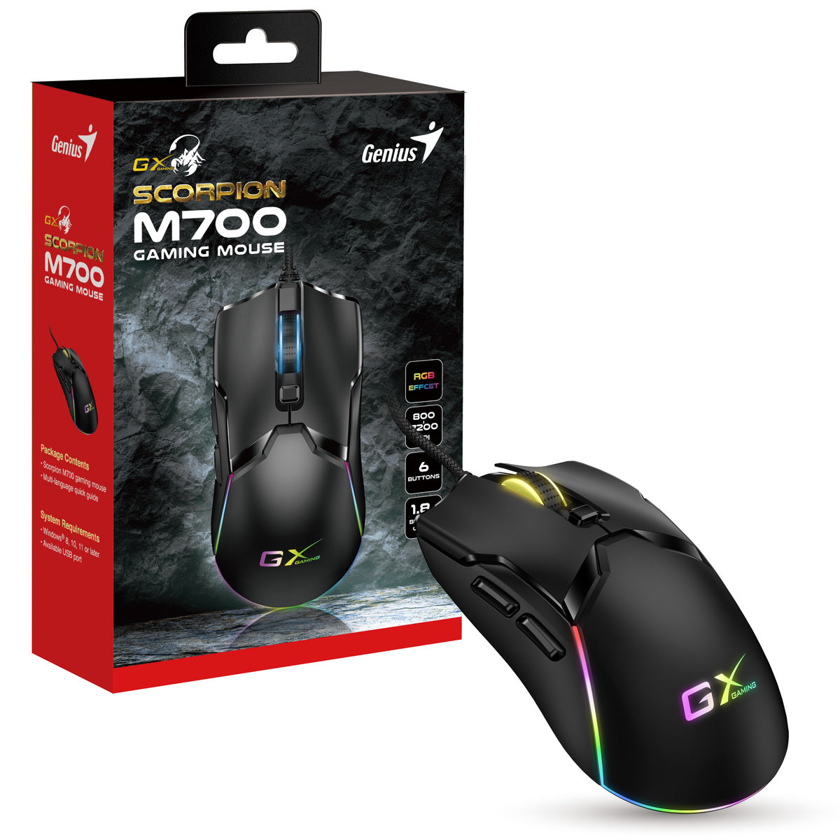עכבר גיימינג Genius Scorpion M700 Black