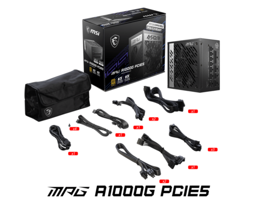 ספק כוח MSI MPG A1000G PCIE5 Gold