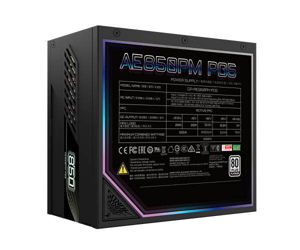 ספק כוח Gigabyte AUROS Elite P850W 850W 80+ Platinum