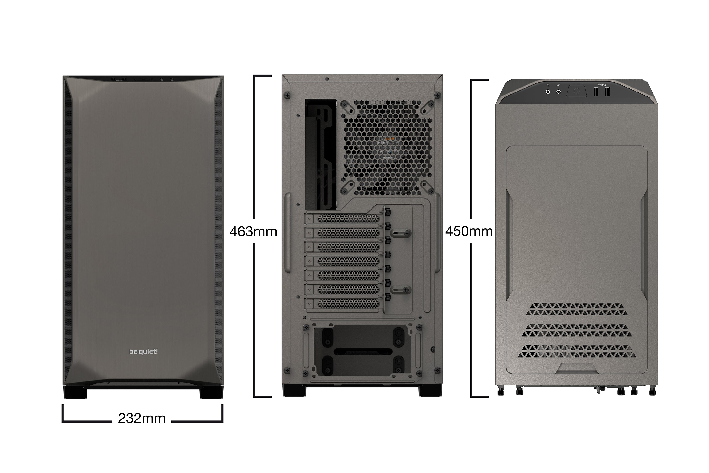 מארז be quiet! PURE BASE 500 Metallic Gray