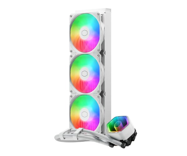קירור נוזלי לבן CoolerMaster 360 Core II ARGB 360mm
