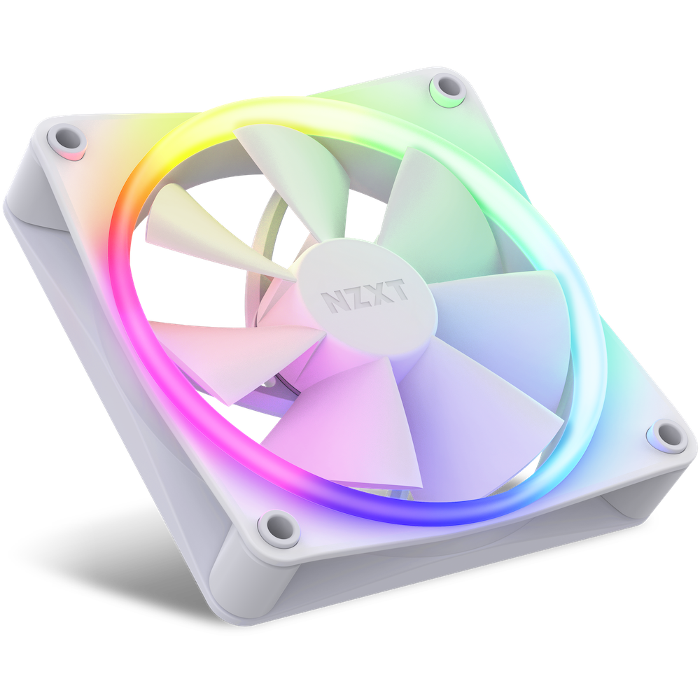 ערכת מאווררים למארז בצבע לבן NZXT F120RGB 3x Fans 120mm