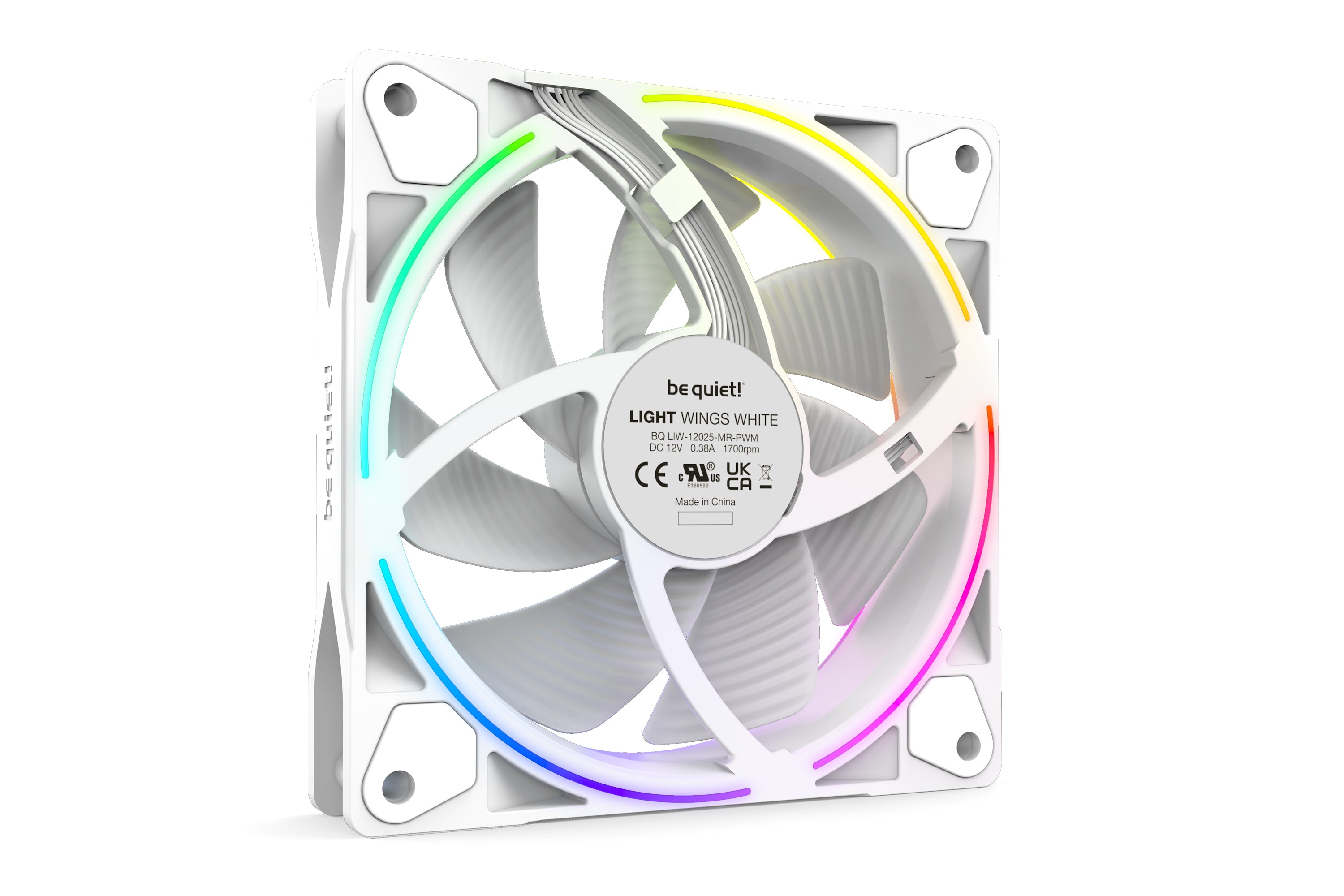 ערכת מאווררים למארז בצבע לבן Be Quiet! Light Wings PWM 3x Fans 120mm