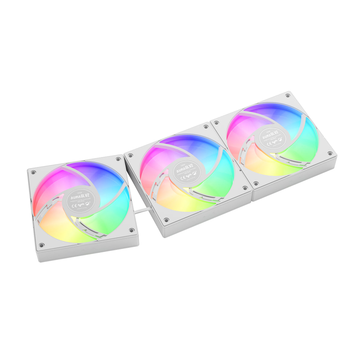 קירור נוזלי לבן Gamdias AURA GL360 V2 ARGB 360mm White