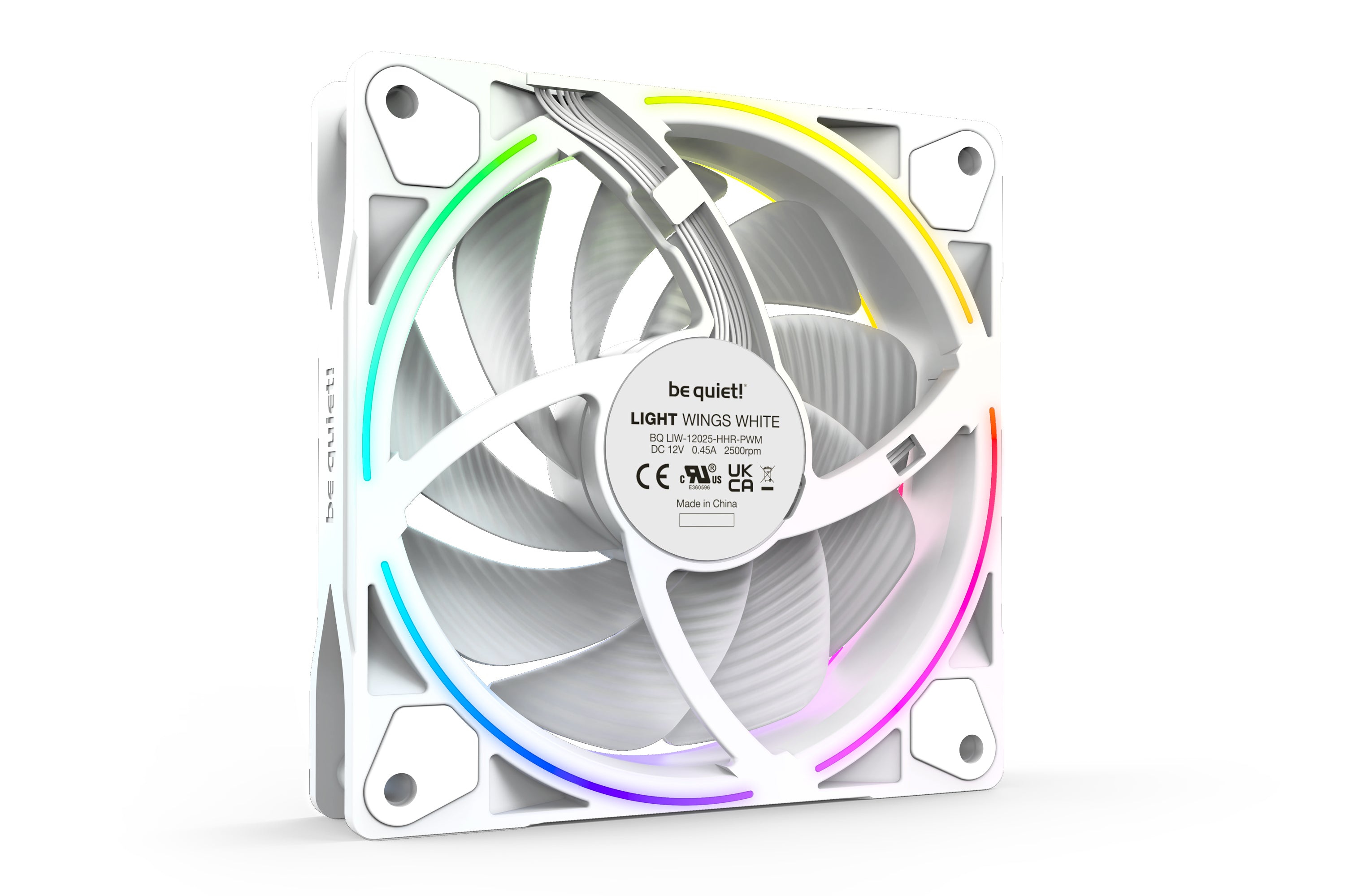 ערכת מאווררים למארז בצבע לבן Be Quiet! Light Wings PWM High-Speed 3x Fans 120mm