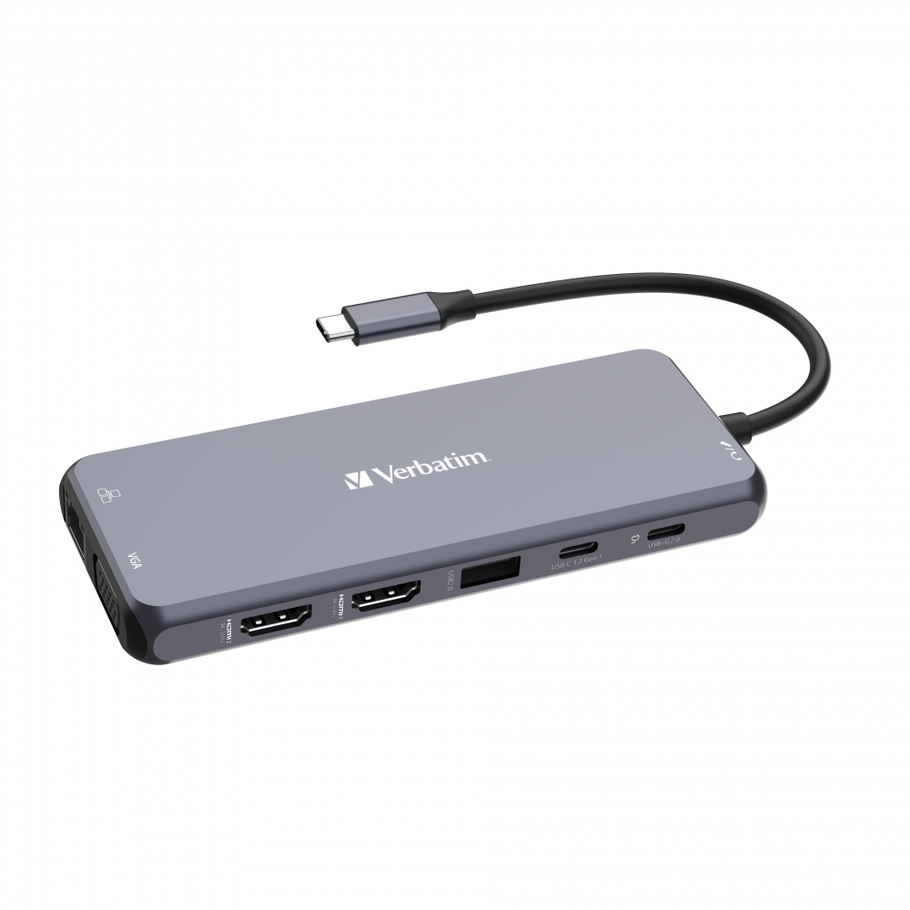 תחנת עגינה Verbatim CMH-14 PD USB VGA HDMI Lan SD Card