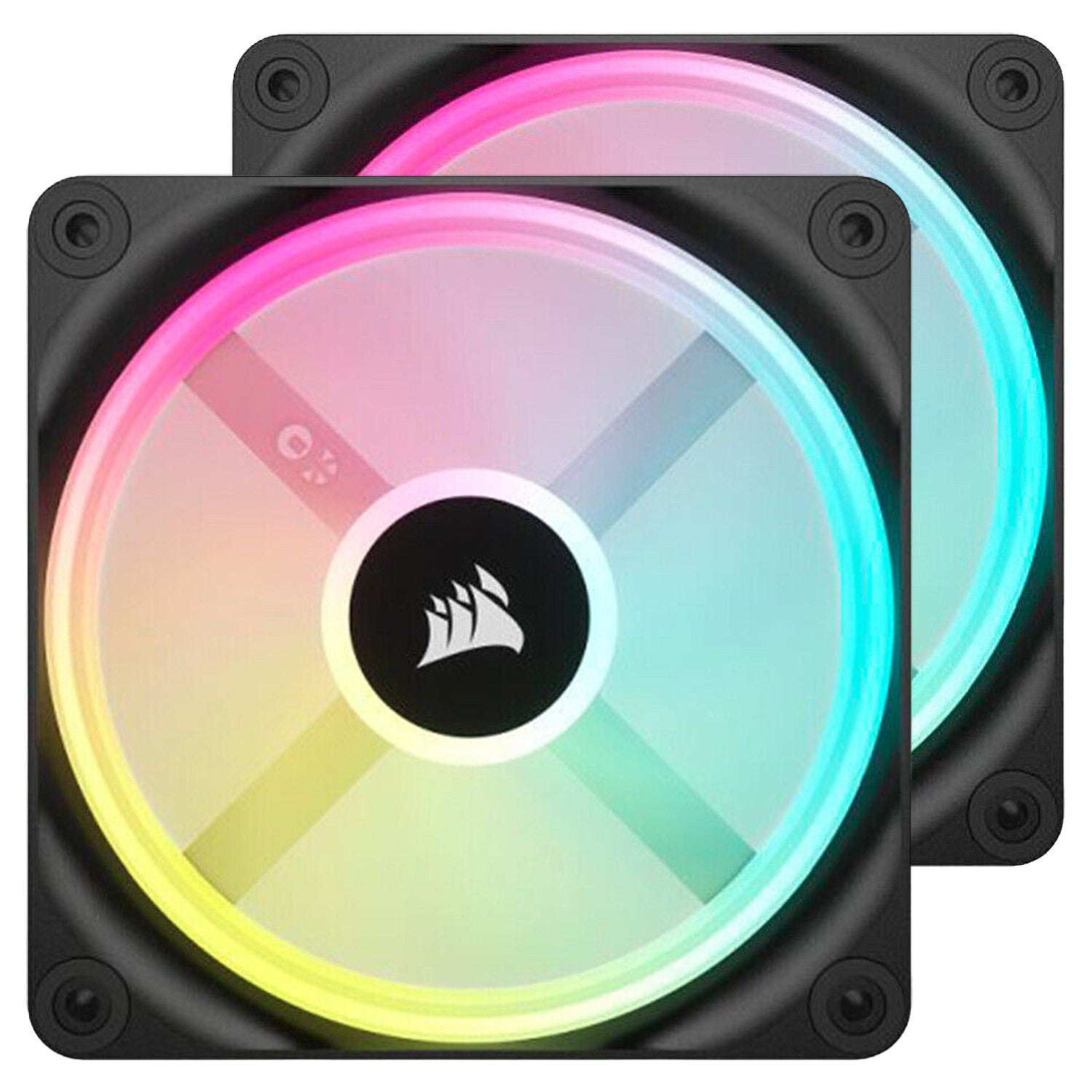 ערכת מאווררים למארז Corsair iCUE Link QX140 RGB PWM 2x Fans 140mm