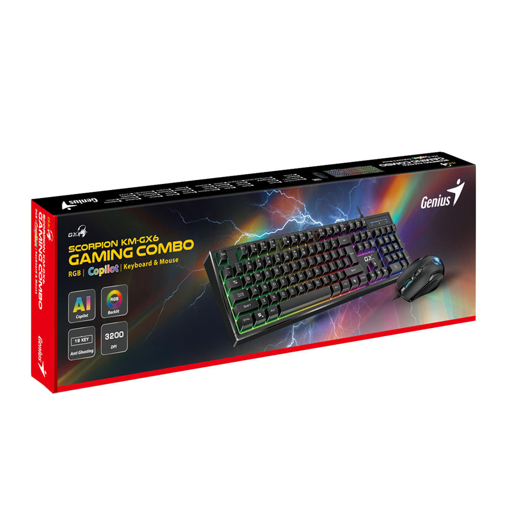 סט מקלדת ועכבר גיימינג Scorpion KM-GX6 RGB