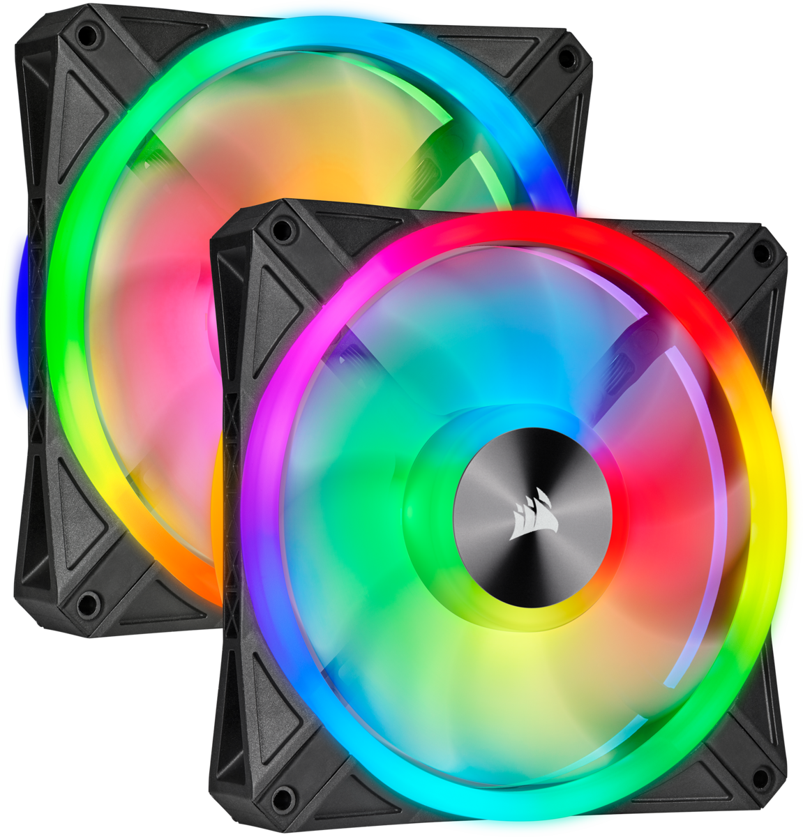 ערכת מאווררים למארז Corsair iCUE QL140 RGB PWM 2x Fans 140mm