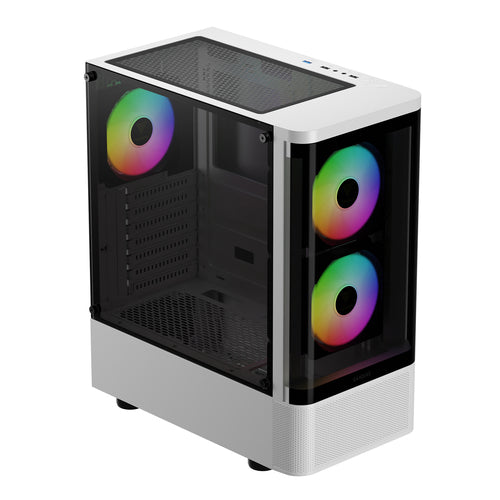 מארז בצבע לבן Gamdias Talos E3 CG