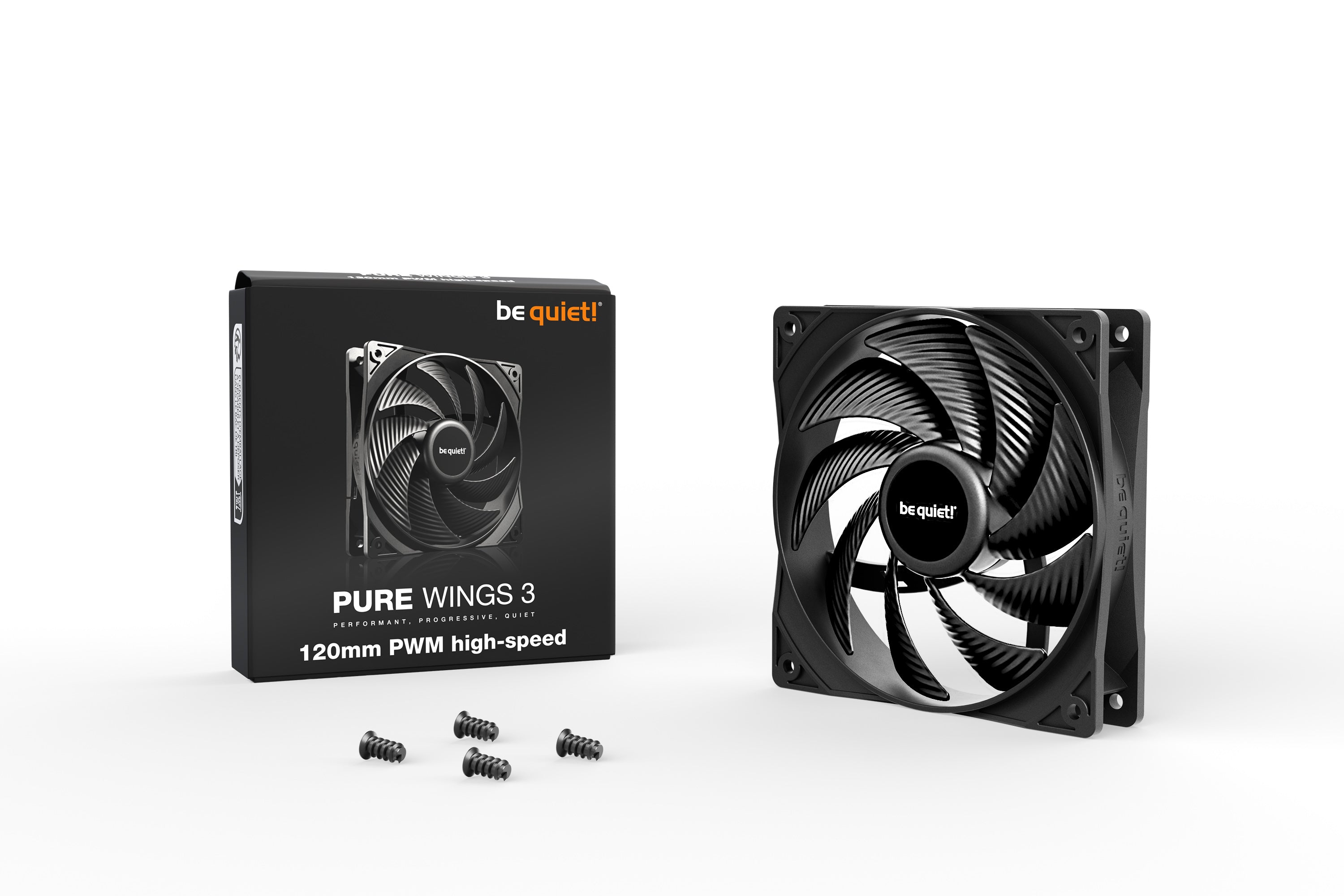 מאוורר למארז be quiet! PURE WINGS 3 120mm PWM high-speed