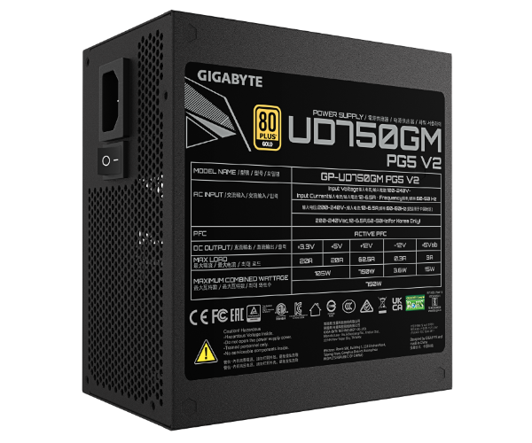 ספק כוח Gigabyte UD750M PG5 V2 750W 80+ Gold