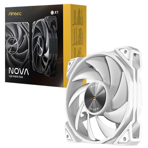 מאוורר לבן למארז Antec Nova 120mm White Fan And Speed Controller