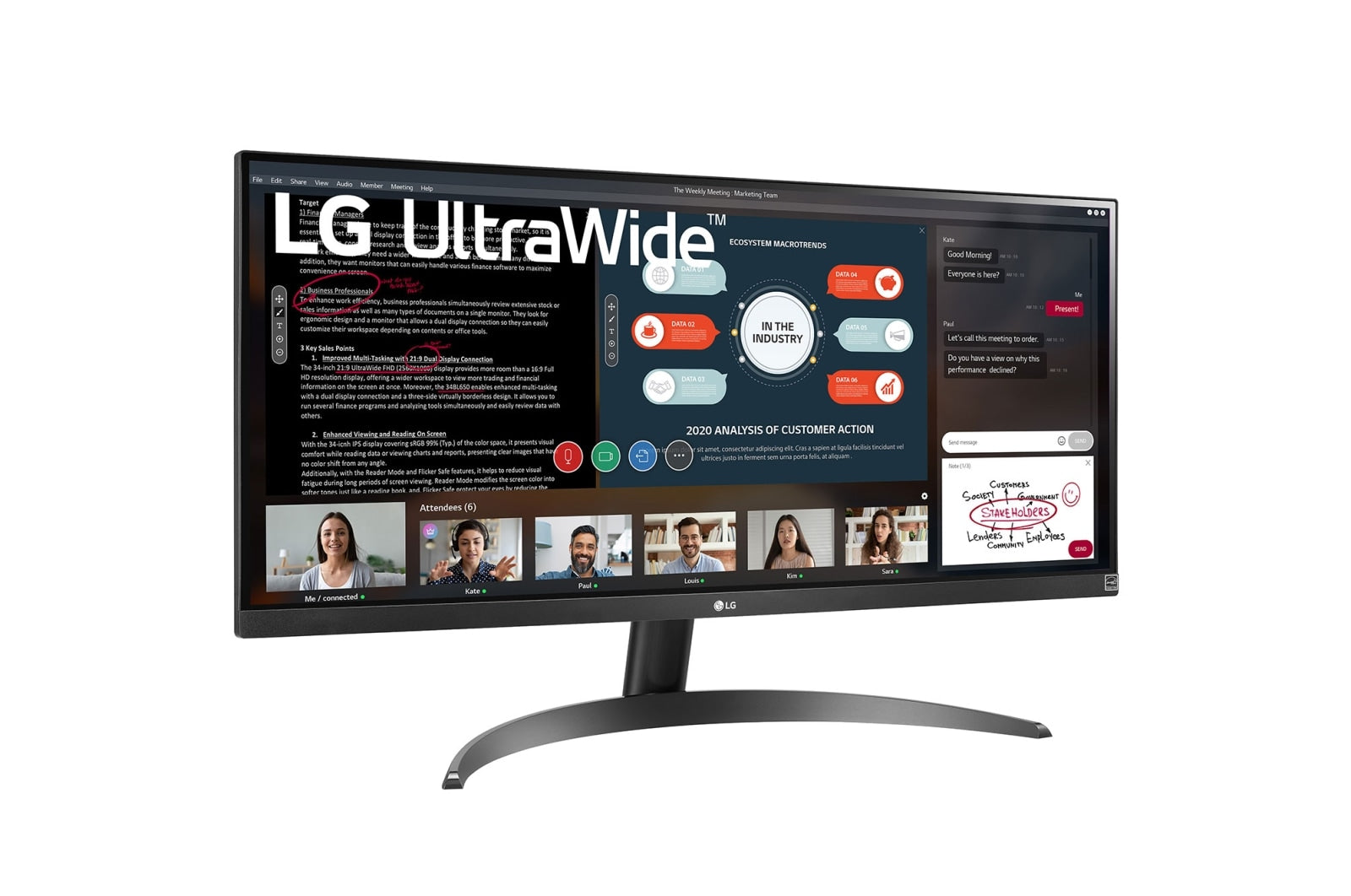 מסך LG 29WP500-B 29'' Ultrawide FHD IPS