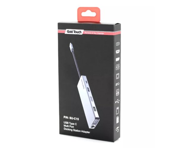 תחנת עגינה GoldTouch Type-C PD DP HDMI VGA Lan