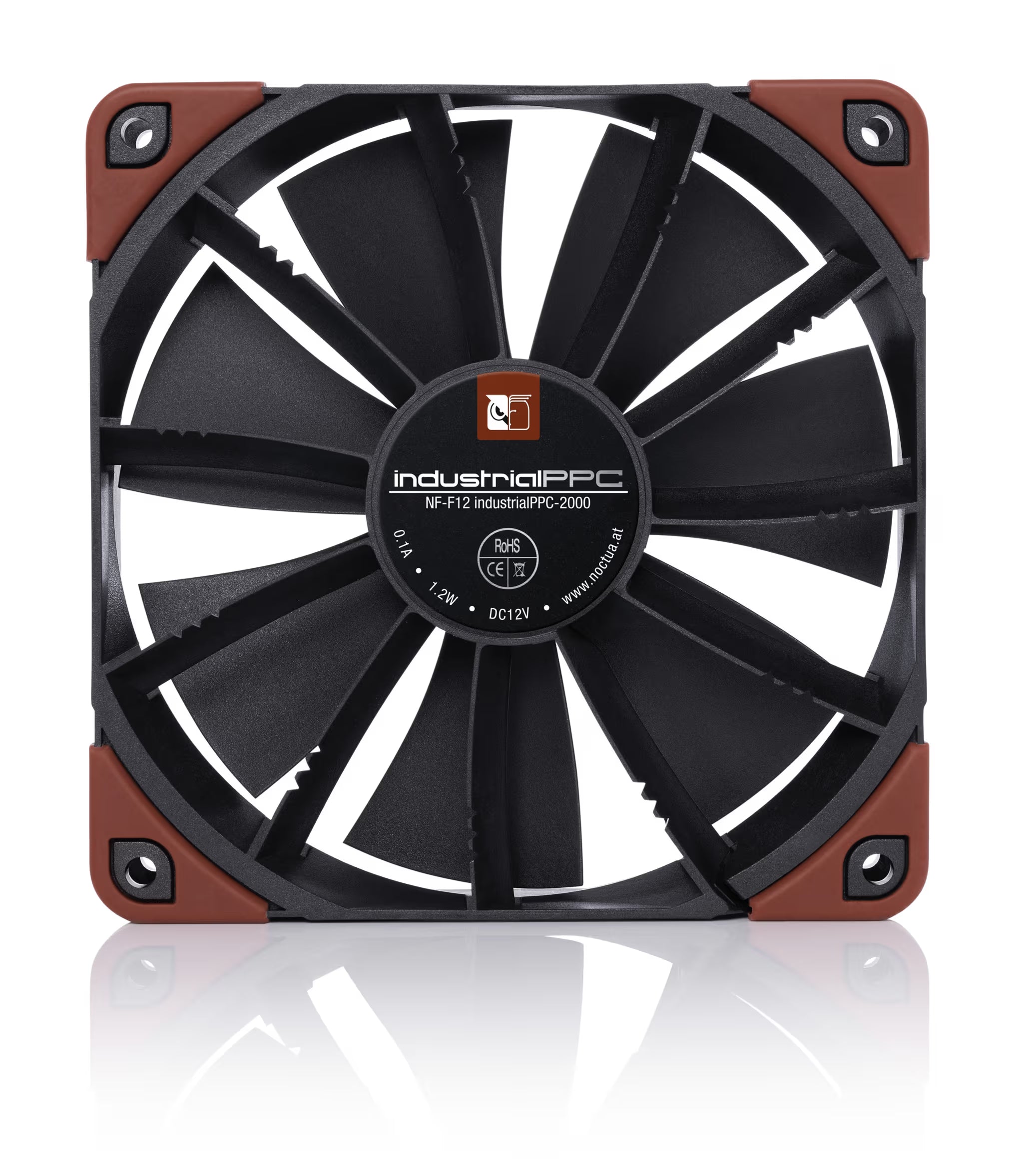 מאוורר למארז Noctua NF-F12 industrialPPC-2000 Heavy-Duty 120mm 2000RPM