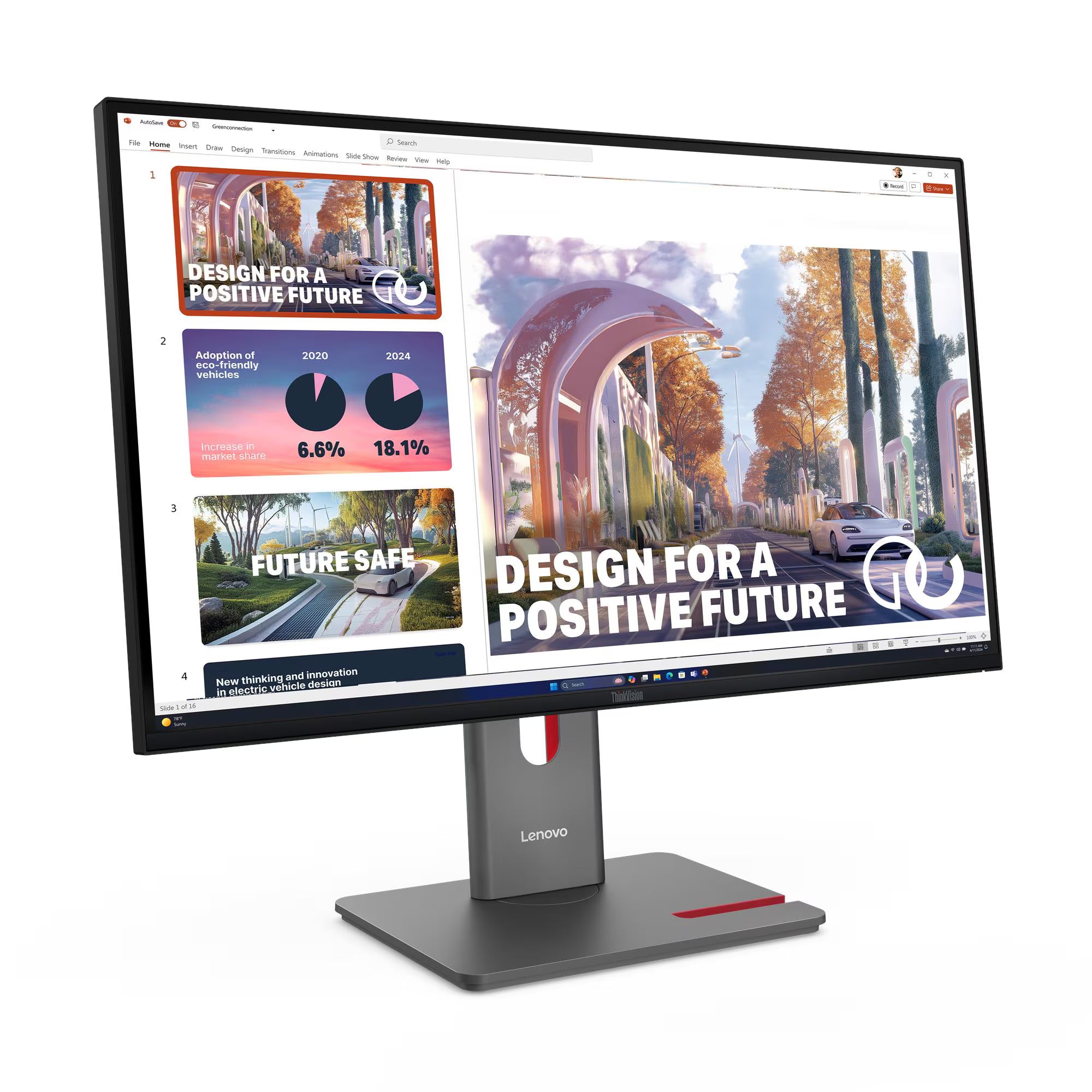 מסך Lenovo ThinkVision P27QD-40 27'' 2K-QHD IPS