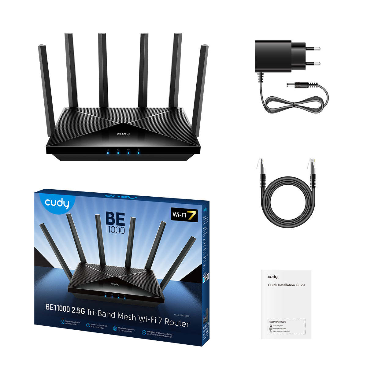 ראוטר Cudy WR11000 BE6500 2.5G Wi-Fi 7