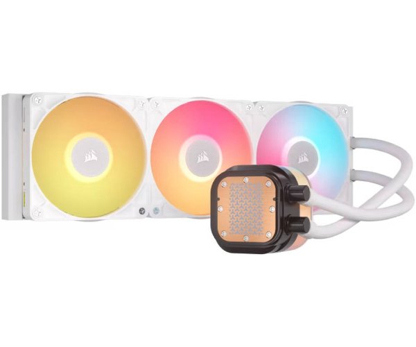 קירור נוזלי לבן Corsair iCUE TITAN 360 RX LCD White 360mm AIO