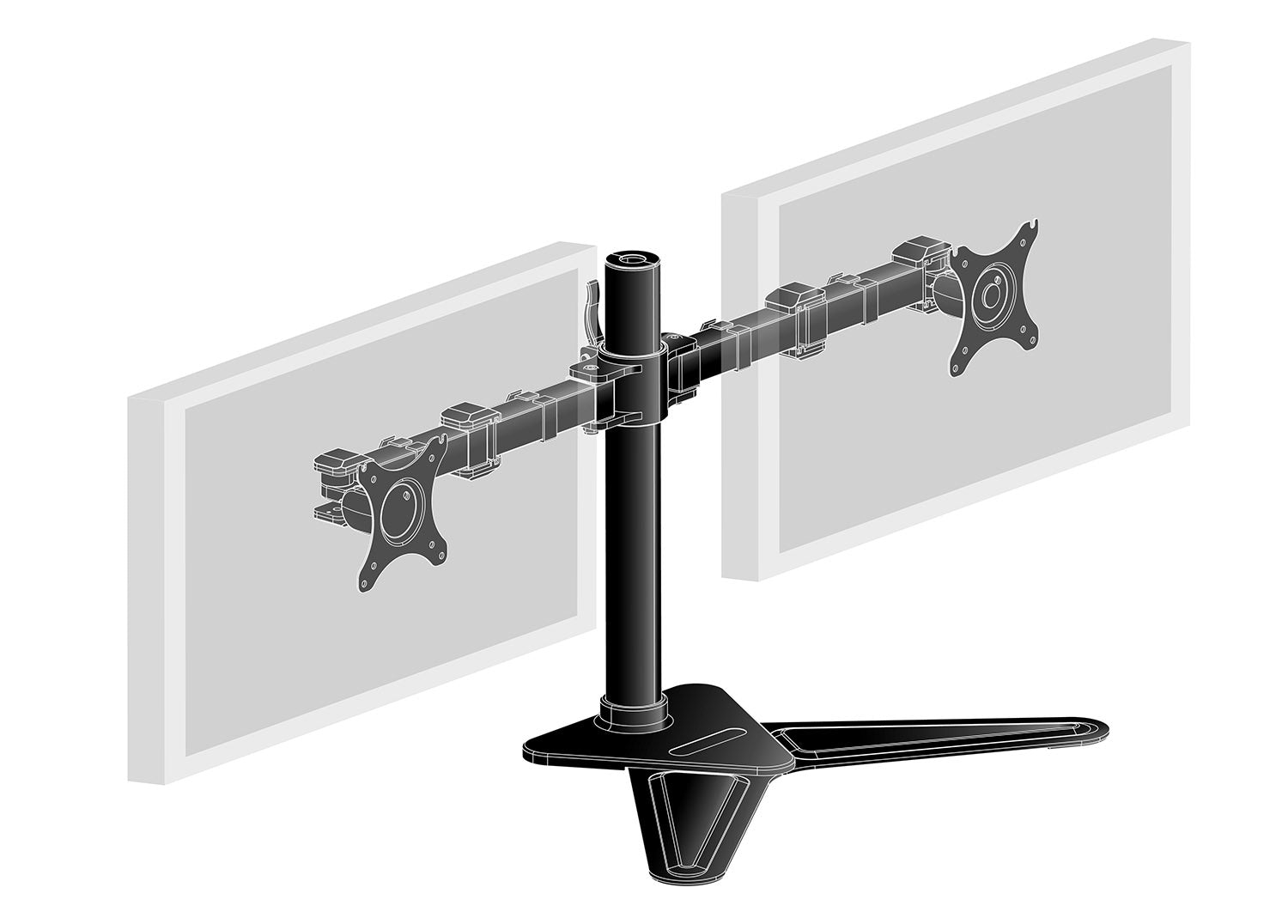 מעמד שולחני לשני מסכים IIYAMA Dual Monitor Arm 10''-30'' Stand