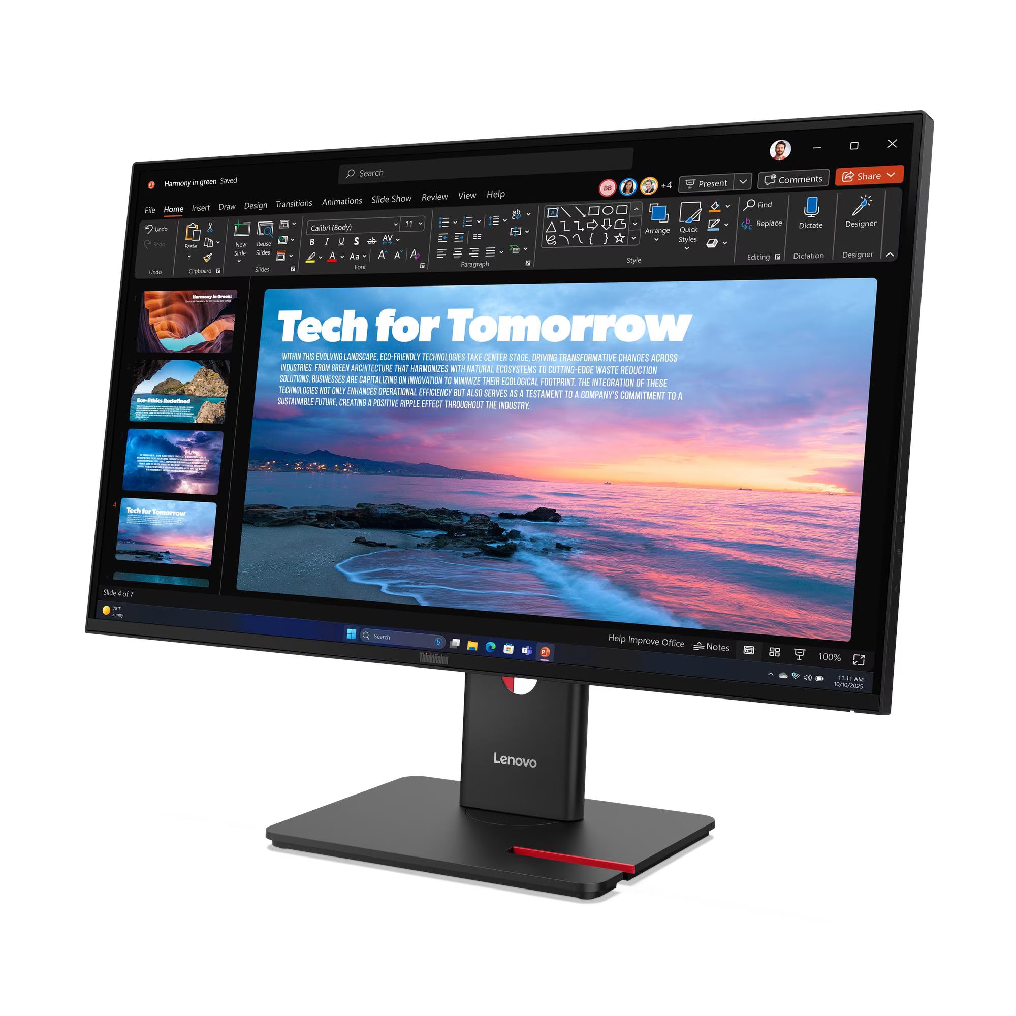 מסך Lenovo ThinkVision T27QD-40 27'' 2K-QHD IPS