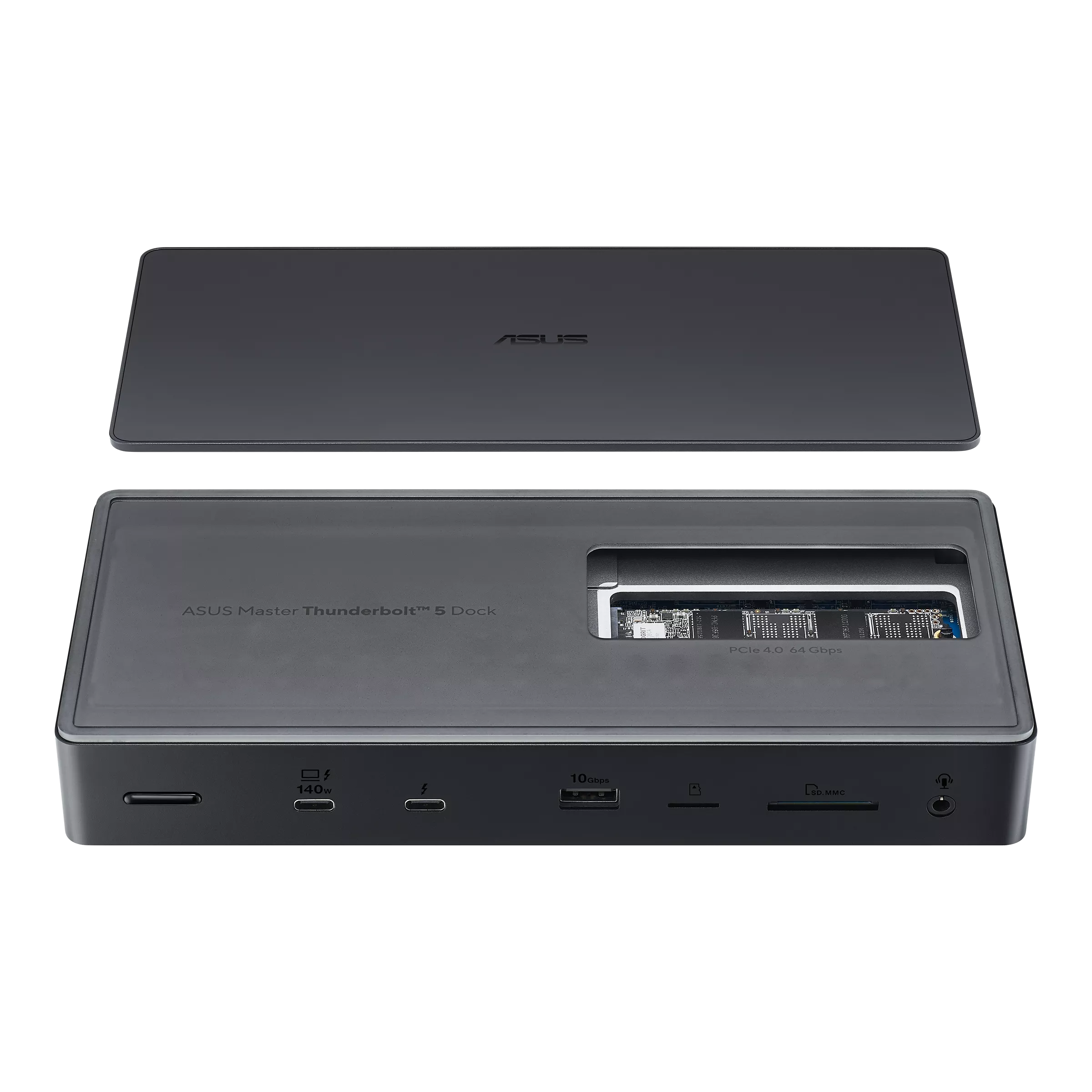 תחנת עגינה ASUS DC510 Master Thunderbolt 5 Dock Triple 4K 140W PD 2.5GbE