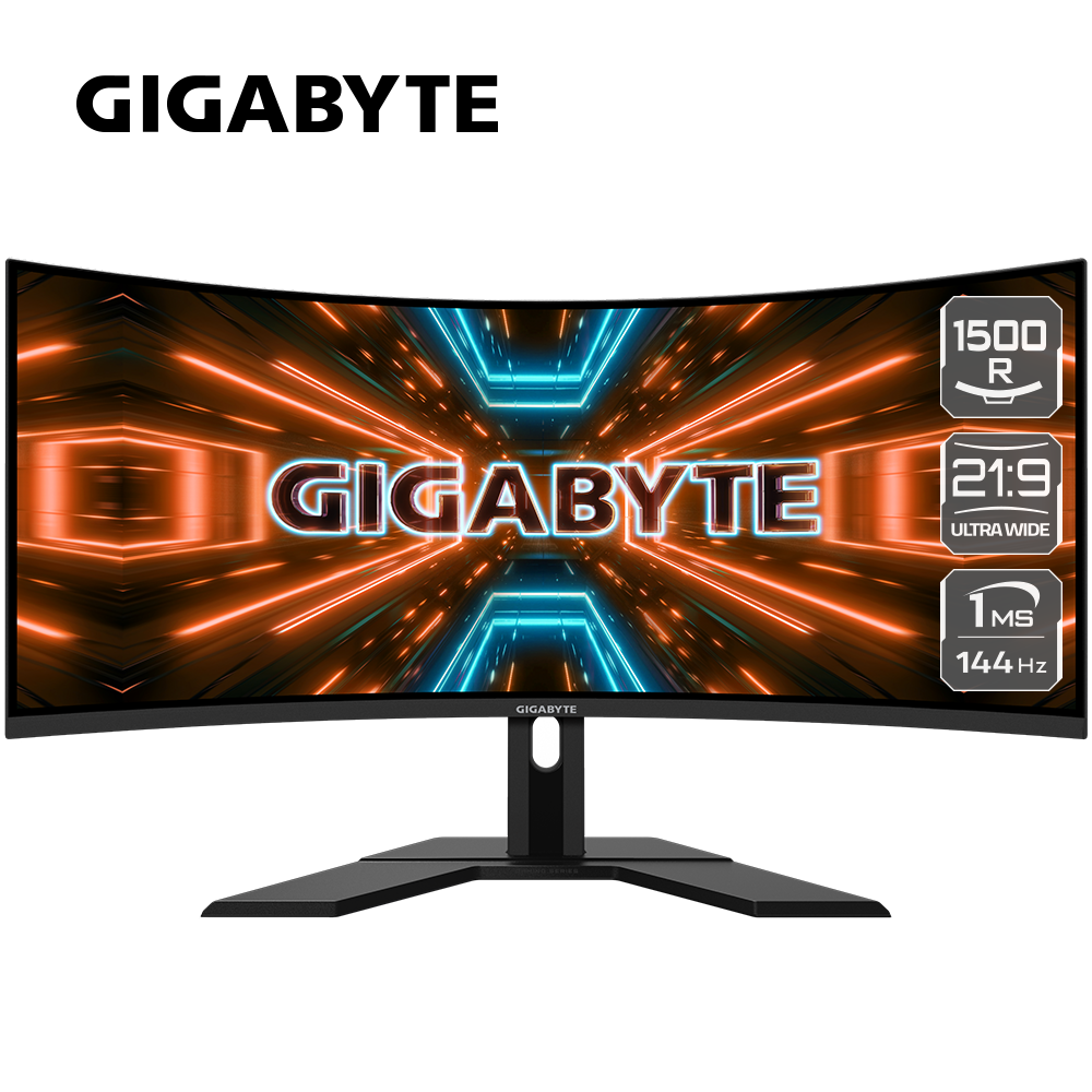 מסך גיימינג קעור Gigabyte G34WQC 34" Ultra-Wide VA 2K WQHD 144Hz 1ms