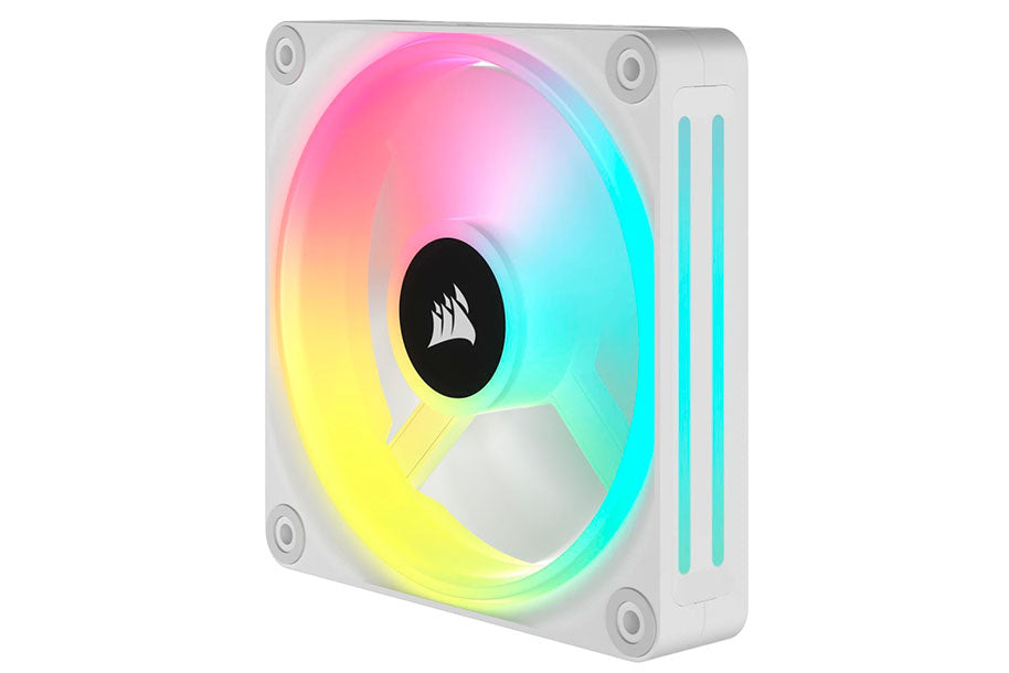 ערכת מאווררים למארז בצבע לבן Corsair iCUE Link QX120 RGB PWM 3x Fans 120mm