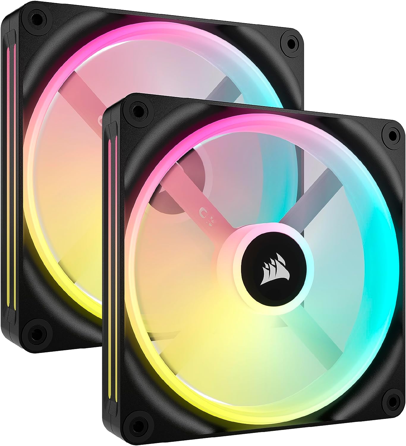 ערכת מאווררים למארז Corsair iCUE Link QX140 RGB PWM 2x Fans 140mm