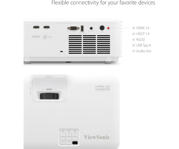 מקרן ViewSonic LS740W Laser 5,000 Lumens WXGA 2XHDMI Speakers