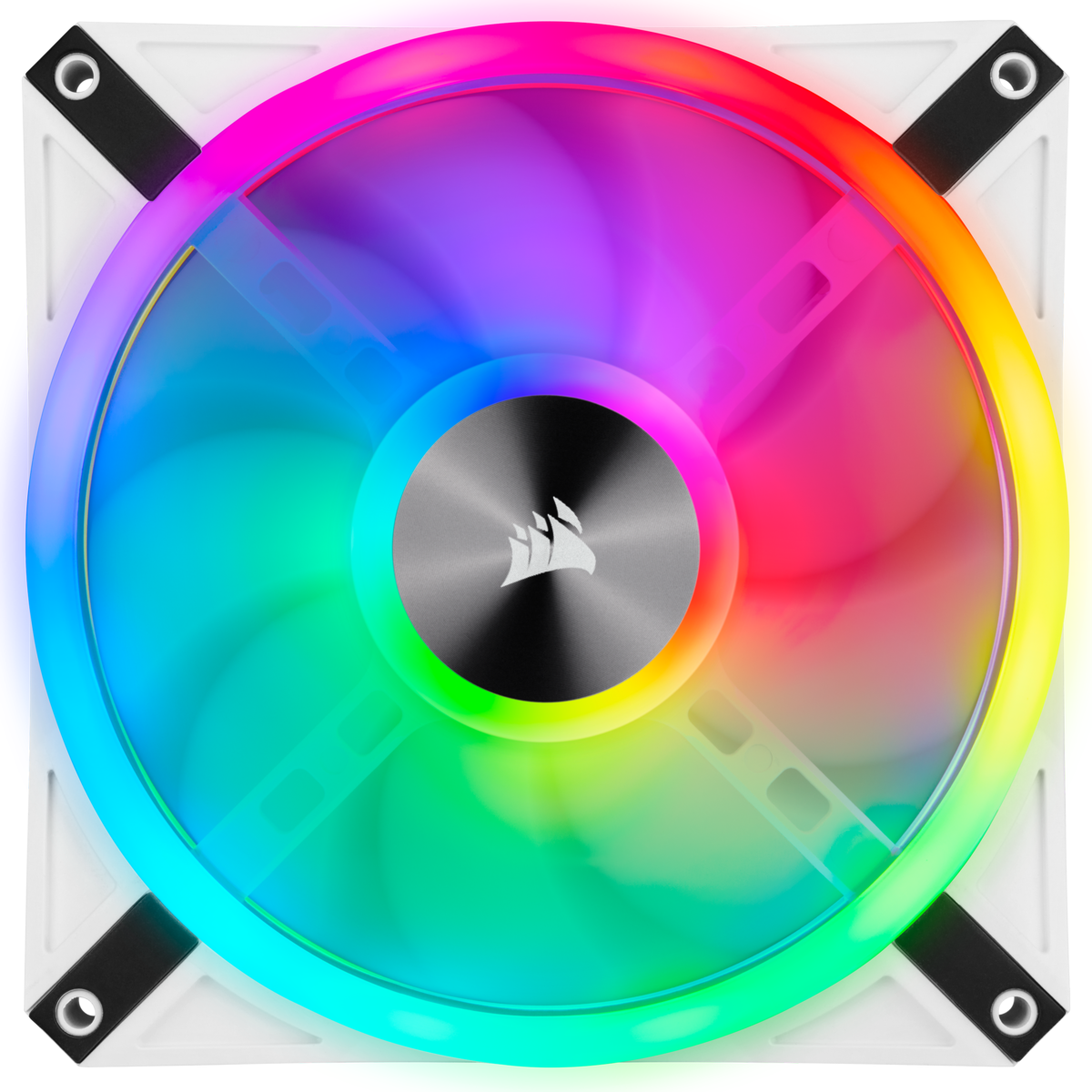 ערכת מאווררים בצבע לבן Corsair iCUE QL140 RGB PWM 2x Fans 140mm