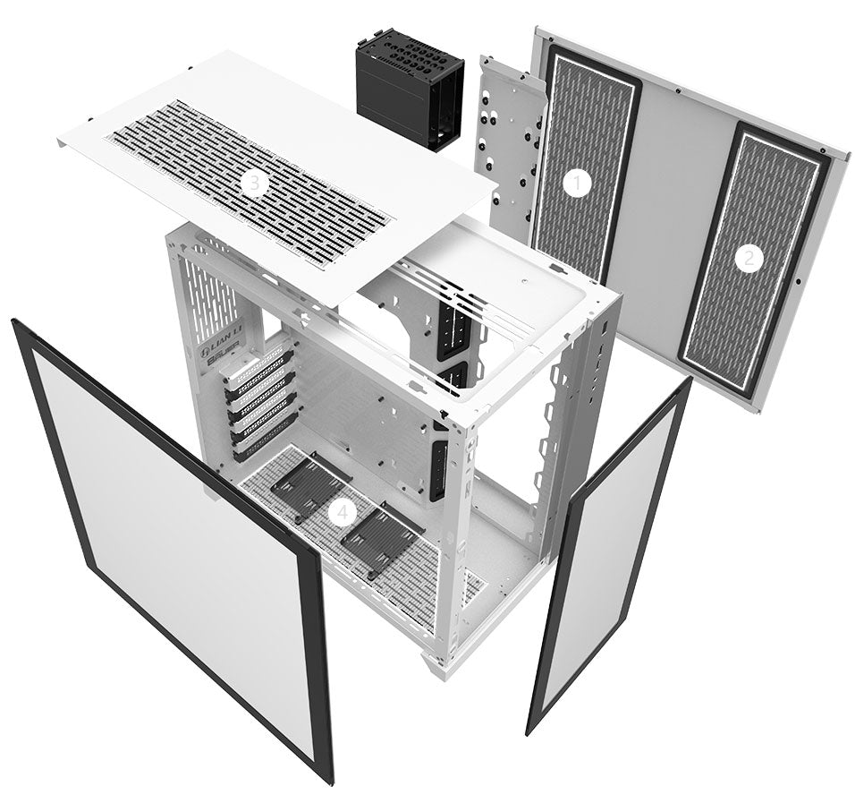 מארז Lian-Li 011 Full Tower Dynamic White