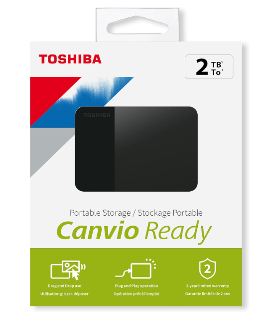 דיסק חיצוני Toshiba Canvio Ready 2TB HDD