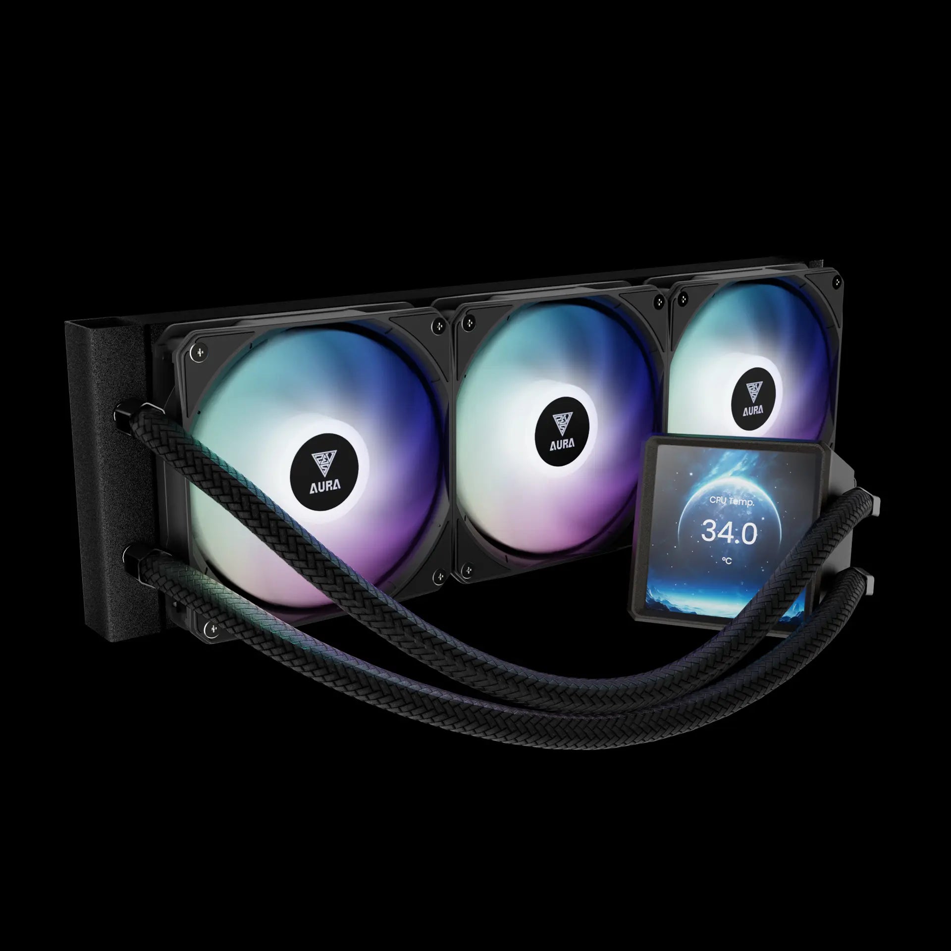 קירור נוזלי Gamdias AURA GL360 LCD ARGB 360mm