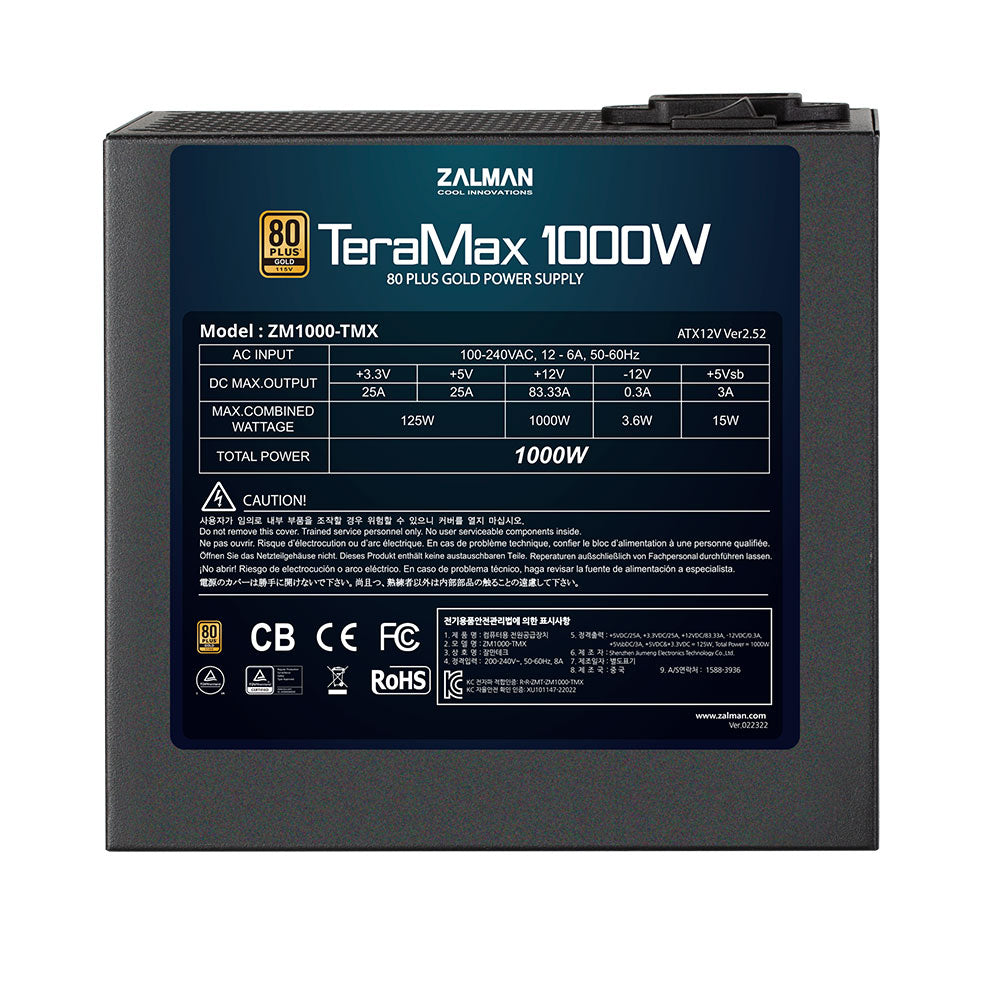 ספק כוח Zalman TeraMax 1200W Gold