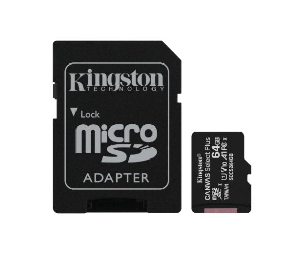 כרטיס זיכרון Kingston 64GB UHS-1 Canvas Select Plus