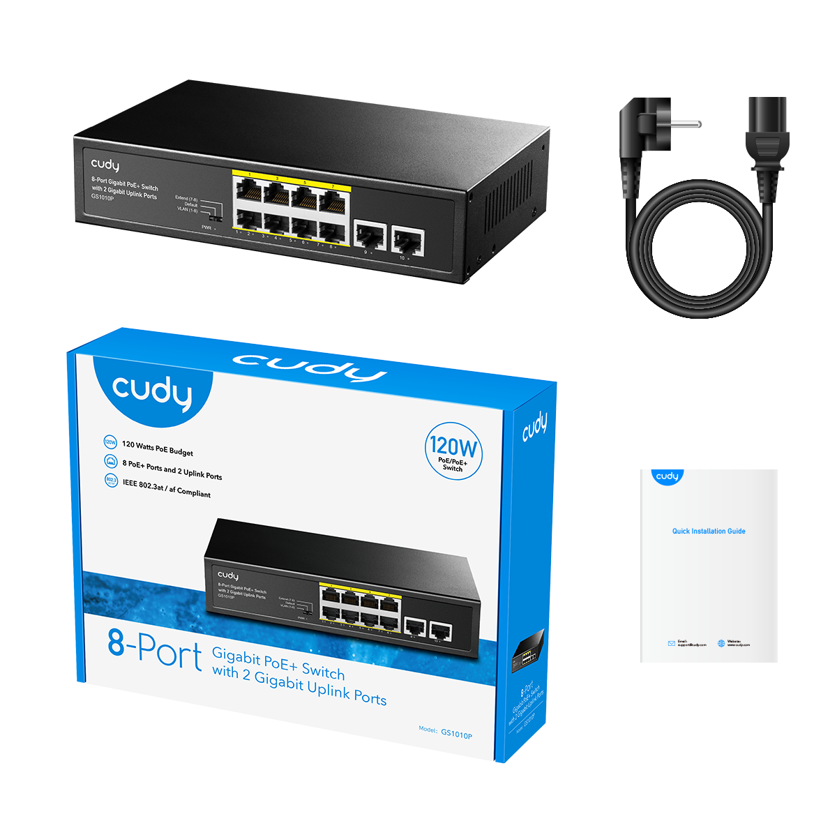 מתג Cudy 8-Port POE Gigabit 120W