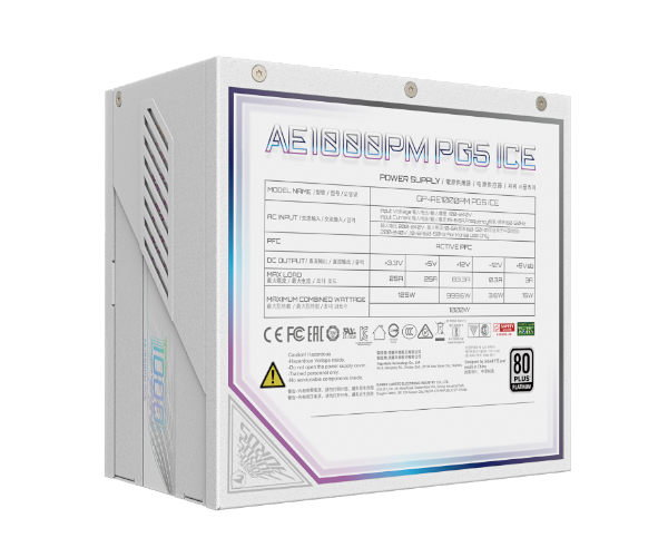 ספק כוח לבן Gigabyte AUROS Elite P1000W ICE 1000W 80+ Platinum
