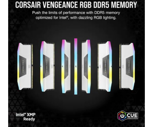 זיכרון לנייח Corsair Vengeance RGB White 32GB DDR5 5600Mhz