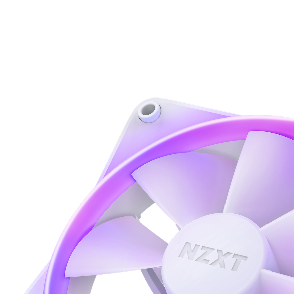 ערכת מאווררים למארז בצבע לבן NZXT F120RGB 3x Fans 120mm