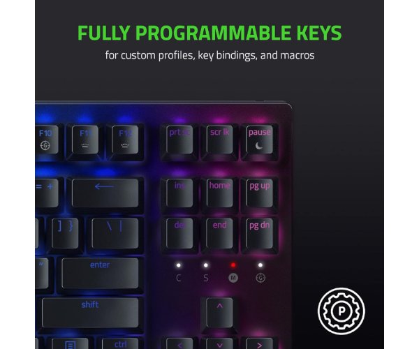 מקלדת גיימינג מכנית Razer BlackWidow v3 TKL Wired RGB Green Switches