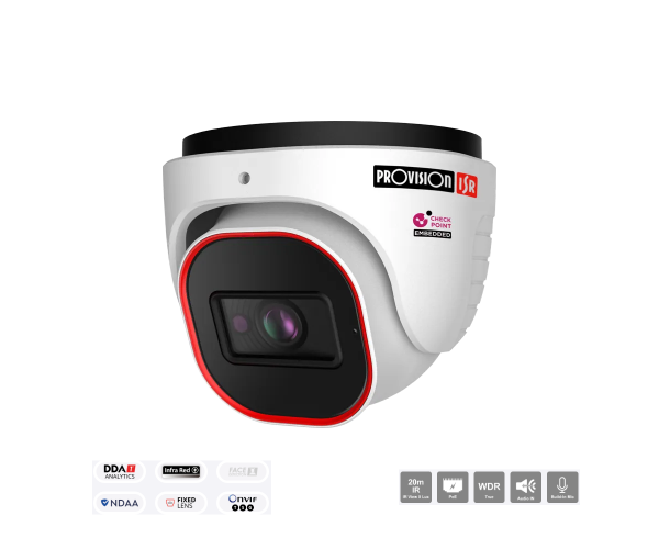 מצלמת כיפה Provision IP 5MP DOME DI-350IPSN-28 MVF V4