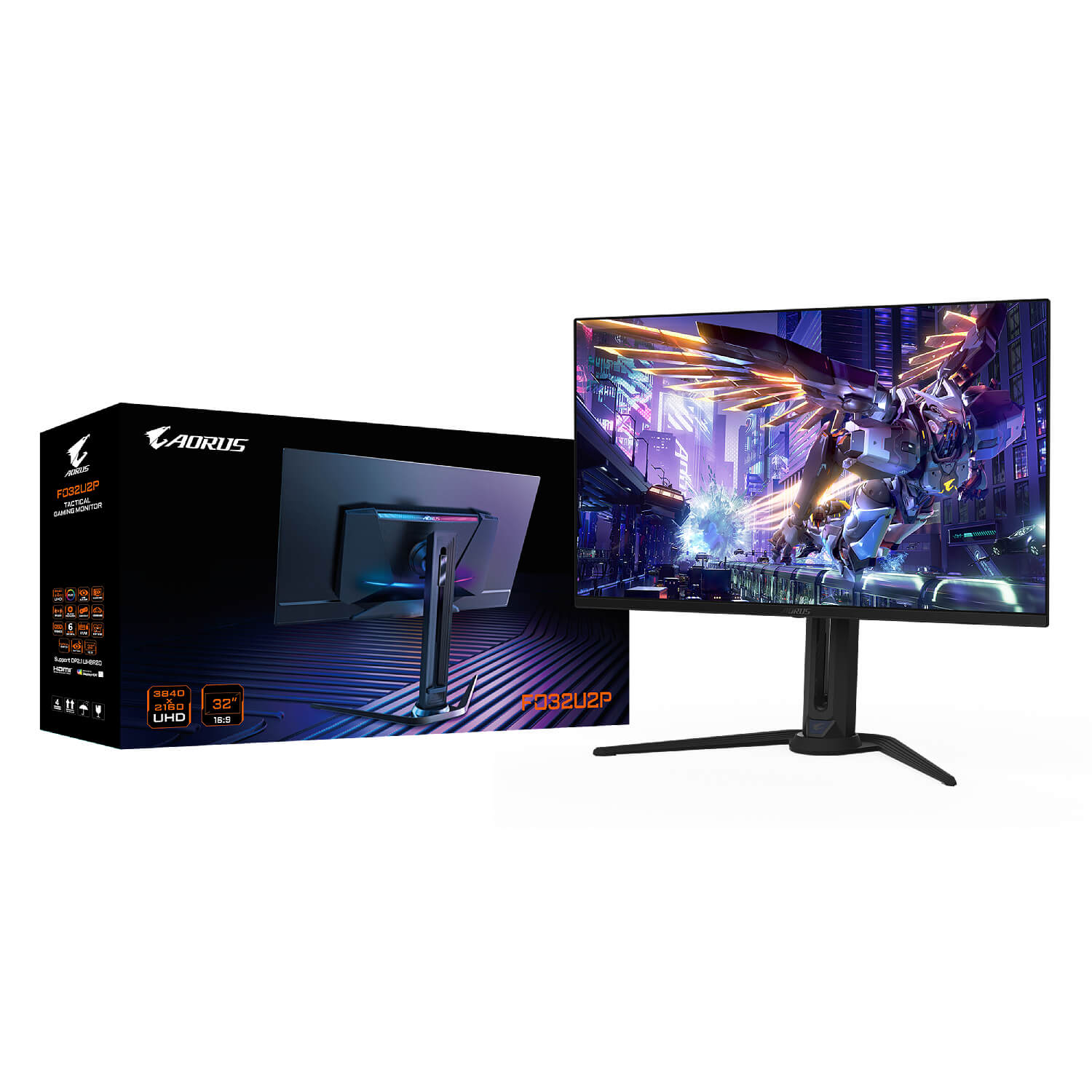 מסך גיימינג Gigabyte AORUS 32" OLED 4K UHD 240Hz 0.03ms