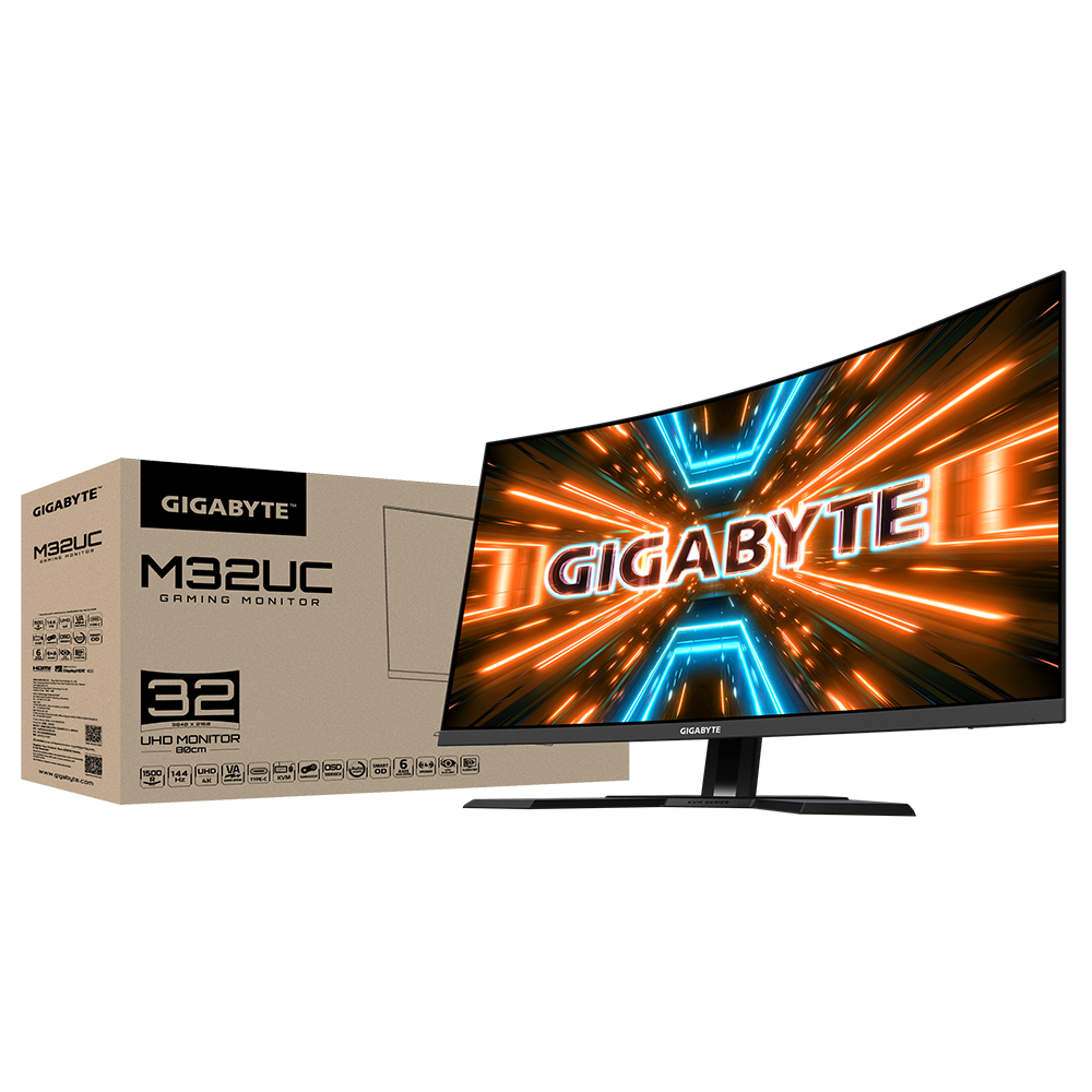 מסך גיימינג קעור Gigabyte M32UC 31.5" VA 4K UHD 144Hz 1ms